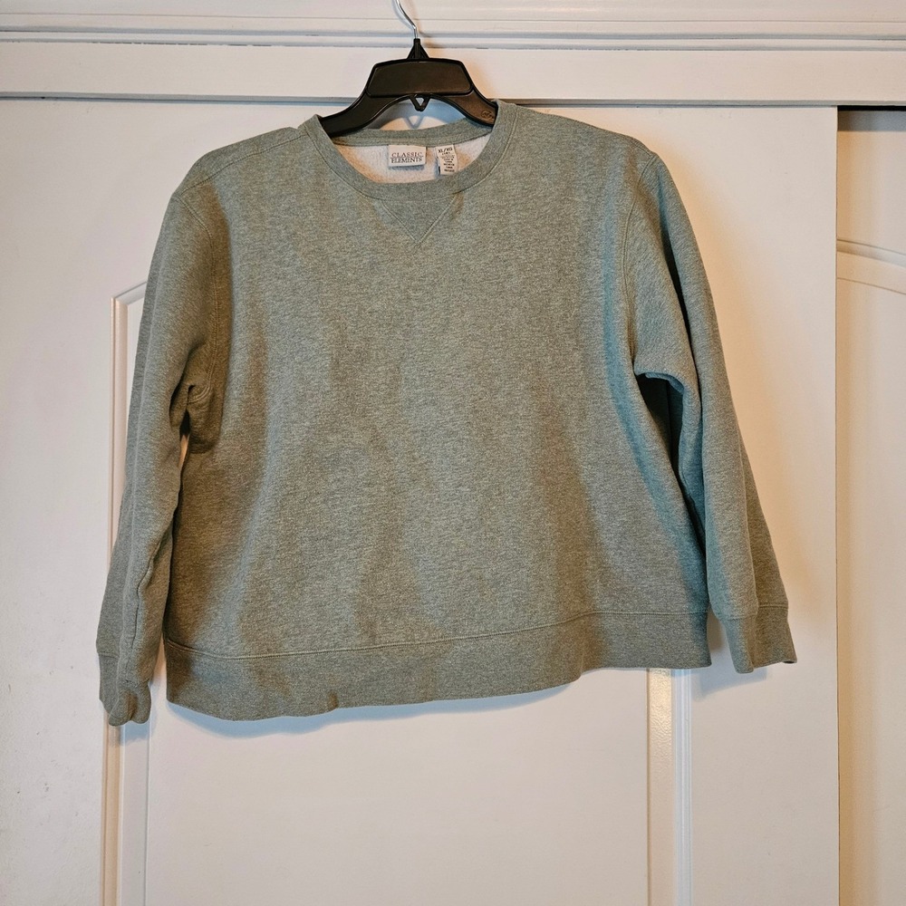 Vintage Classic Elements Sage Green Pullover Sweatshirt‎ Crewneck Granola Girl